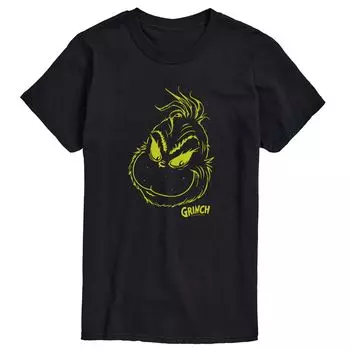 Футболка Big & Tall Grinch Face Licensed Character