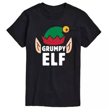 Футболка Big & Tall Grumpy Elf Licensed Character, черный