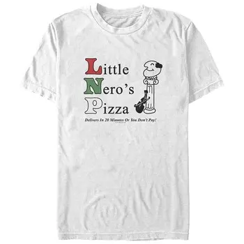 Футболка Big & Tall Home Alone Little Nero's Pizza с рисунком Licensed Character, белый