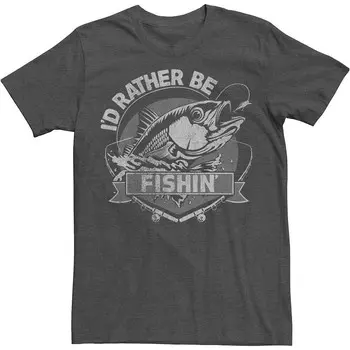 Футболка Big & Tall Just Fish для улицы Licensed Character, цвет Charcoal Heather