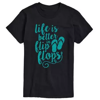 Футболка Big & Tall Life Better In Flip Flops Licensed Character