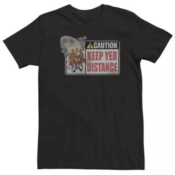 Футболка Big & Tall Looney Tunes Yosemite Sam Caution Keep Yeer Distance Licensed Character
