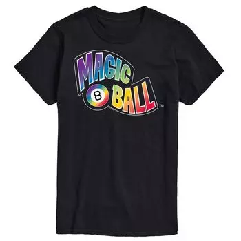 Футболка Big & Tall Magic 8 Ball с радужным рисунком Licensed Character, черный