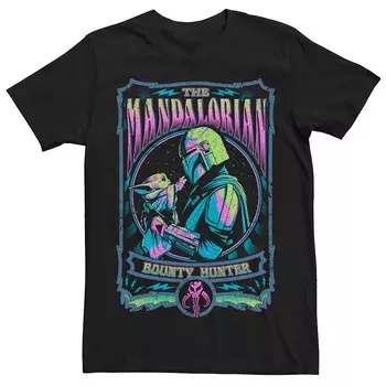 Футболка Big & Tall Mandalorian Bounty Hunter Licensed Character, черный