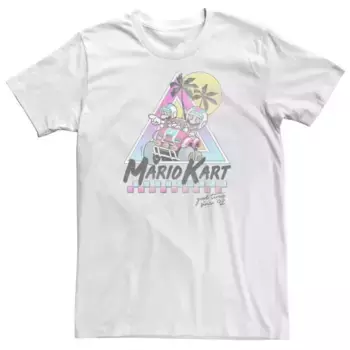 Футболка Big & Tall Mario Kart Mario and Luigi Good Time Since 92 Vintage Tee Licensed Character, белый