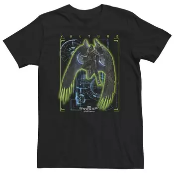 Футболка Big & Tall Marvel Spider-Man Homecoming Vulture System Licensed Character, черный