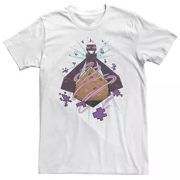 Футболка Big & Tall Minecraft Enderman с пиксельным портретом Licensed Character, белый