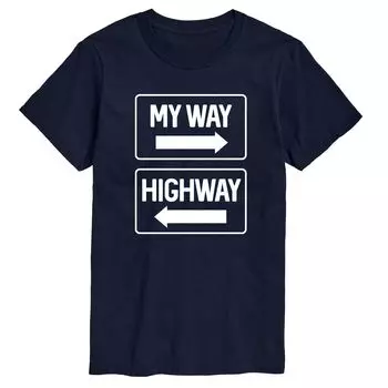 Футболка Big & Tall My Way Highway License
