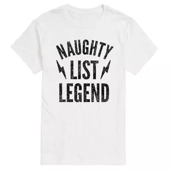 Футболка Big & Tall Naughty List Legend Licensed Character, белый