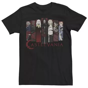 Футболка Big & Tall Netflix Castlevania с вставками в виде персонажей Licensed Character, черный