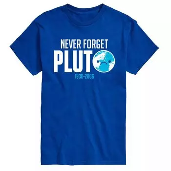 Футболка Big & Tall Never Forget Pluto, Blue Licensed Character, синий