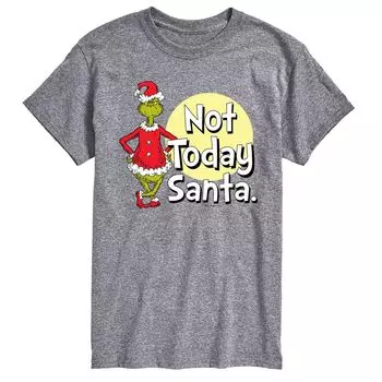 Футболка Big & Tall Not Today с Санта-Клаусом Licensed Character, серый