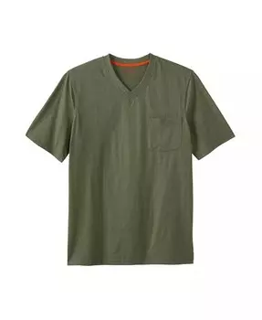 Футболка Big & Tall от Kingразмера Heavyweight с карманами и V-образным вырезом Boulder Creek, зеленый