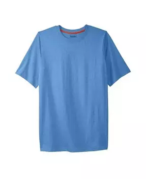 Футболка Big & Tall от KingSize из тяжелого джерси с круглым вырезом Boulder Creek, фиолетовый