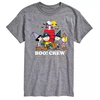 Футболка Big & Tall Peanuts Boo Crew Licensed Character, серый