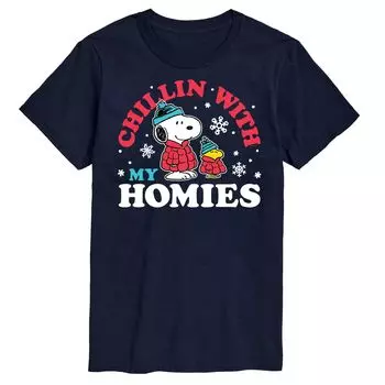 Футболка Big & Tall Peanuts Chillin Homies Licensed Character, синий