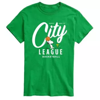Футболка Big & Tall Peanuts City League Licensed Character, зеленый