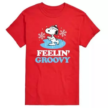 Футболка Big & Tall Peanuts Feelin Groovy Licensed Character, красный