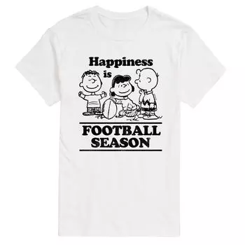 Футболка Big & Tall Peanuts Football Season Licensed Character, белый