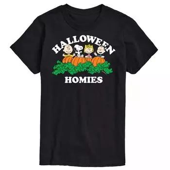 Футболка Big & Tall Peanuts Halloween Homs Licensed Character, черный