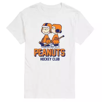 Футболка Big & Tall Peanuts Hockey Club Licensed Character, белый