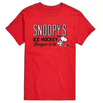 Футболка Big & Tall Peanuts хоккейной лиги Licensed Character, красный