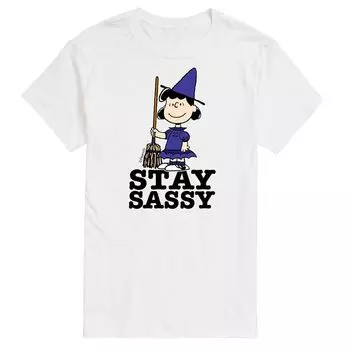 Футболка Big & Tall Peanuts Lucy Stay Sassy Licensed Character, белый