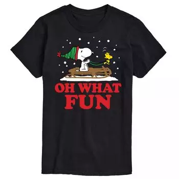Футболка Big & Tall Peanuts Oh What Fun, Black License, черный