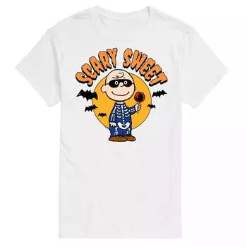 Футболка Big & Tall Peanuts Scary Sweet с цветком Licensed Character, белый