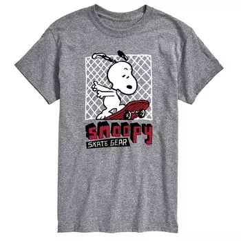 Футболка Big & Tall Peanuts Skate Gear Licensed Character, серый
