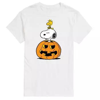 Футболка Big & Tall Peanuts Snoopy с тыквой Licensed Character, белый