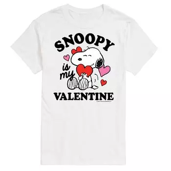 Футболка Big & Tall Peanuts Snoopy Valentine Licensed Character, белый