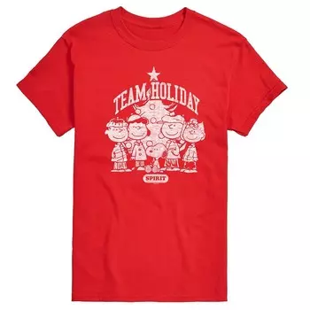 Футболка Big & Tall Peanuts Team Holiday Spirit с графическим рисунком Licensed Character, красный