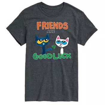 Футболка Big & Tall Pete The Cat Friends Good Luck License, серый