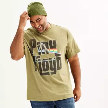 Футболка Big & Tall Pink Floyd с рисунком Licensed Character, цвет Sage Black Heather
