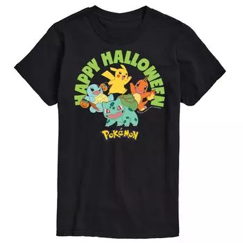 Футболка Big & Tall Pokemon Happy Halloween Licensed Character, черный
