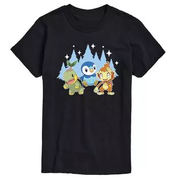 Футболка Big & Tall Pokemon Sinnoh Group Licensed Character, черный