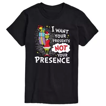 Футболка Big & Tall Presents Not Presence Licensed Character, черный