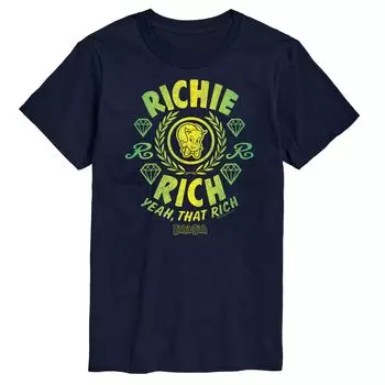 Футболка Big & Tall Richie Rich Yeah That Rich с рисунком Licensed Character, синий