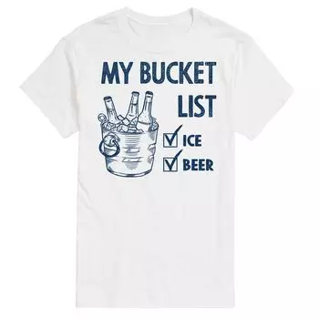 Футболка Big & Tall с рисунком "Bucket List" Licensed Character, белый