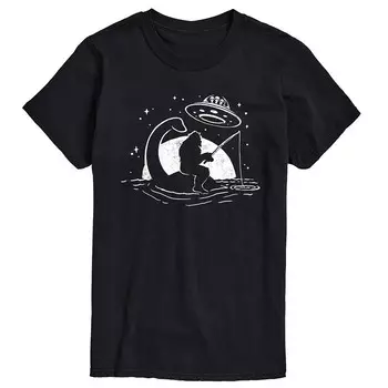 Футболка Big & Tall Sasquatch Nessy UFO Licensed Character, черный
