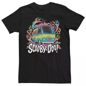 Футболка Big & Tall Scooby-Doo Mystery Machine цвета с рисунком призрака Licensed Character, черный