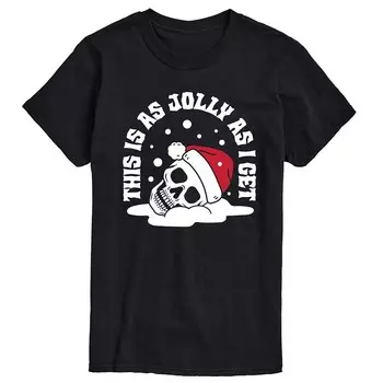 Футболка Big & Tall Skeleton Jolly As I Get с рисунком Licensed Character, черный