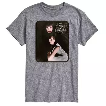 Футболка Big & Tall Sonny And Cher Two Of Us License, серый