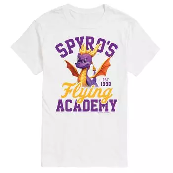 Футболка Big & Tall Spyro Flying Academy Licensed Character, белый