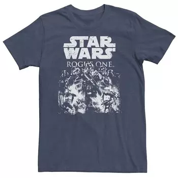 Футболка Big & Tall Star Wars Rogue One Troops Of Death Fire Licensed Character, цвет Navy Heather