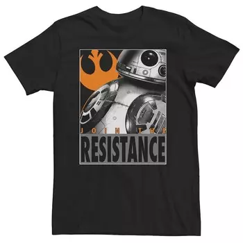 Футболка Big & Tall Star Was BB Resistance с плакатом Licensed Character, черный