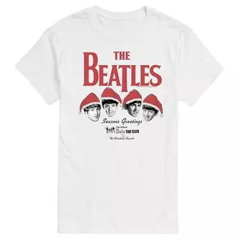 Футболка Big & Tall The Beatles Seasons Greetings с графическим рисунком Licensed Character, белый