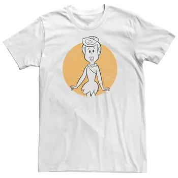 Футболка Big & Tall The Flintstones Wilma Kanji с большим лицом Licensed Character, белый