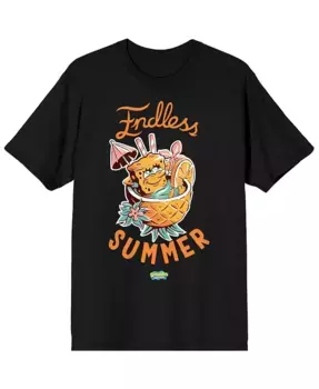 Футболка Big & Tall The Pineapple Pool Drink Endless Summer - 4XL SpongeBob SquarePants, черный